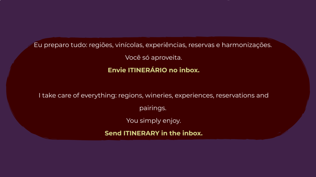 Itinerário vinho wine itinerary